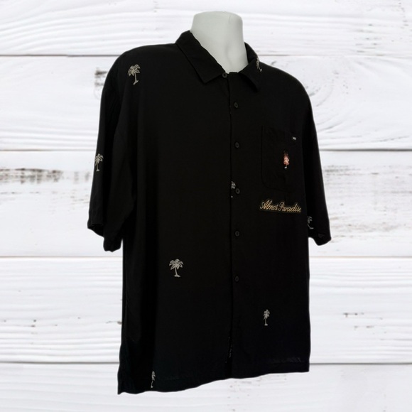 VANS Men’s Almost Paradise Off the Wall Resort Club Large Button Down Shirt - Picture 5 of 11